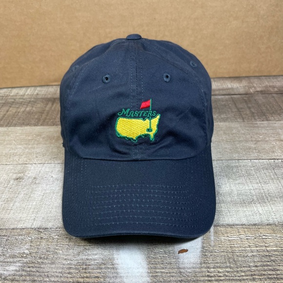 Masters Hat Cap Mens Strap Back Blue Navy Golf Augusta National American Needle - Picture 2 of 9